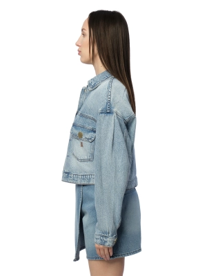 Джинсовая куртка укороченного кроя Armani Exchange