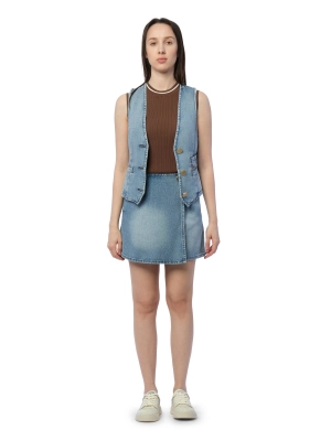 Юбка-шорты из денима Armani Exchange