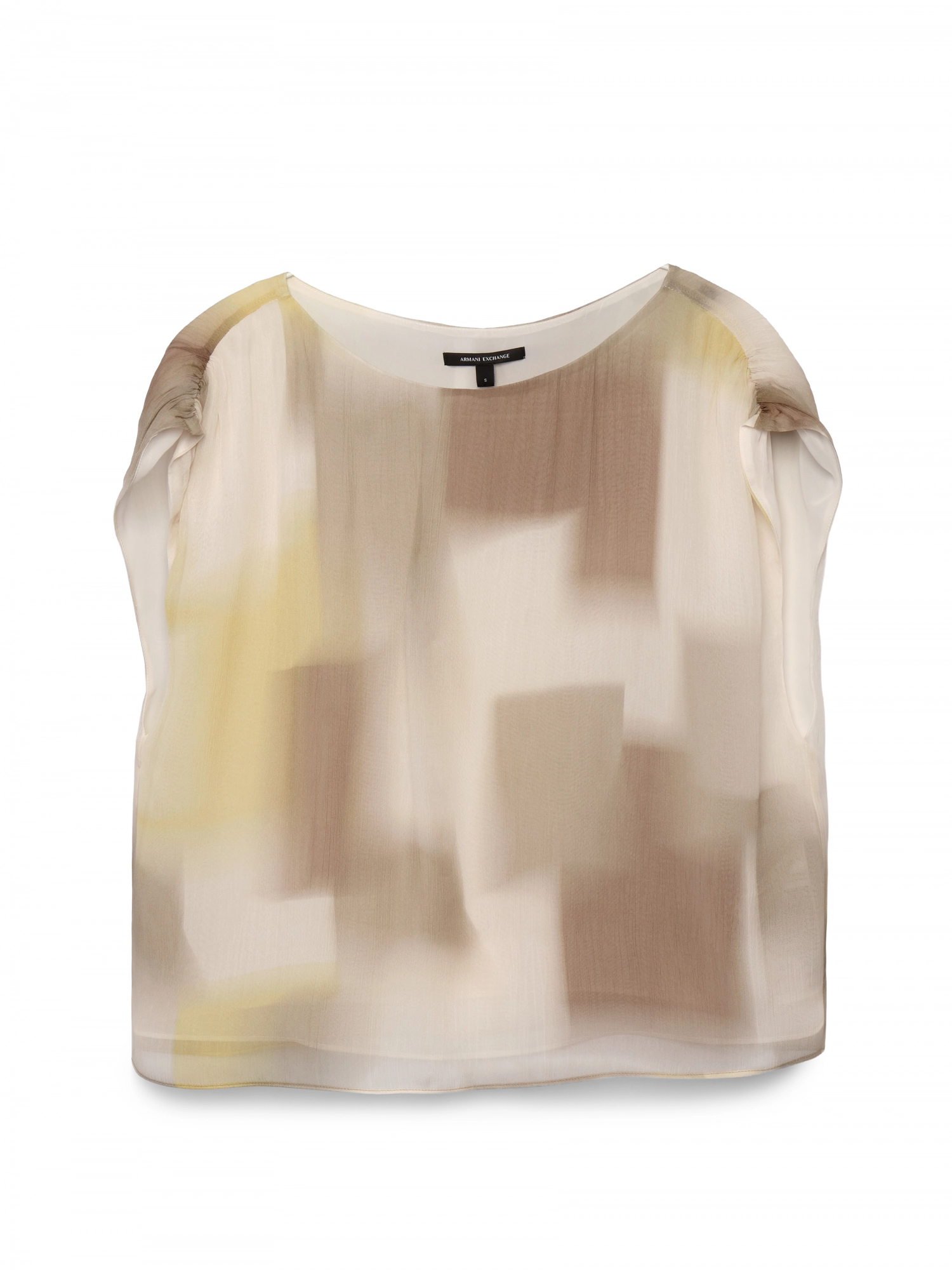 Топ свободного кроя Armani Exchange комбинированного цвета