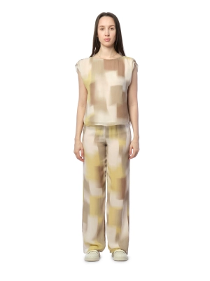 Топ свободного кроя Armani Exchange комбинированного цвета