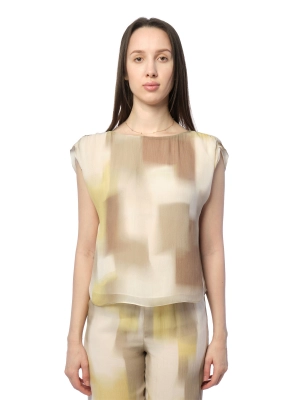 Топ свободного кроя Armani Exchange комбинированного цвета