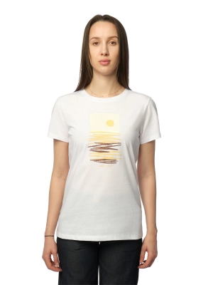 Футболка в белом цвете  Armani Exchange с принтом на груди