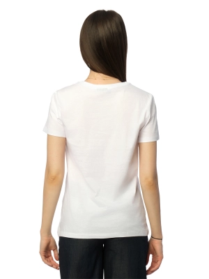 Футболка в белом цвете  Armani Exchange с принтом на груди