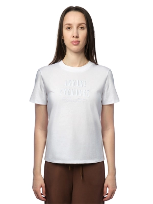 Белая футболка с логтипом на груди Armani Exchange