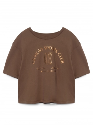 Футболка свободного кроя Armani Exchange  с принтом