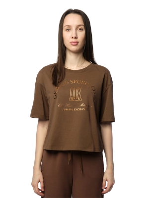 Футболка свободного кроя Armani Exchange  с принтом