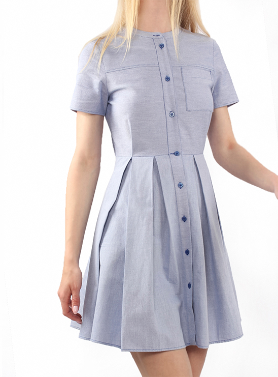Платье рубашка голубого цвета Armani Exchange