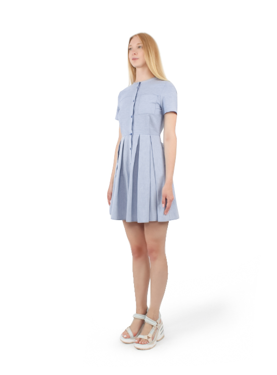 Платье рубашка голубого цвета Armani Exchange