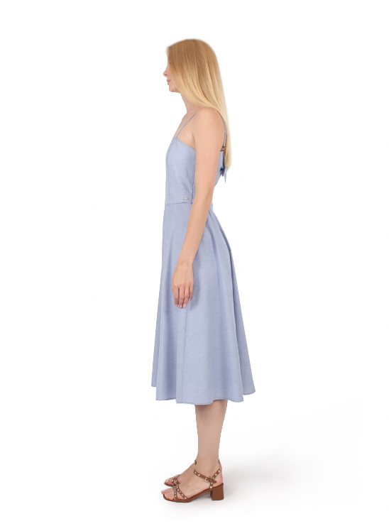 Платье миди небесно голубого цвета Armani Exchange