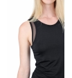 Черное платье футляр с сетчатыми вставками Armani Exchange