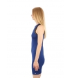 Синее платье футляр с сетчатыми вставками Armani Exchange