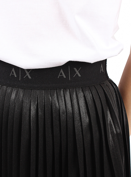 Черная юбка плиссе Armani Exchange