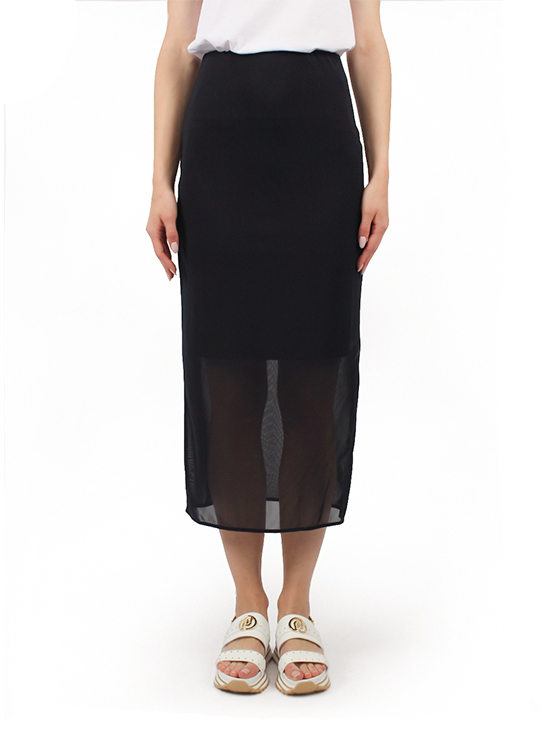 Черная юбка с разрезом Armani Exchange