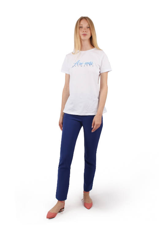 Классические зауженные брюки синего цвета Armani Exchange