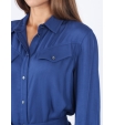 Платье-рубашка миди синего цвета Armani Exchange