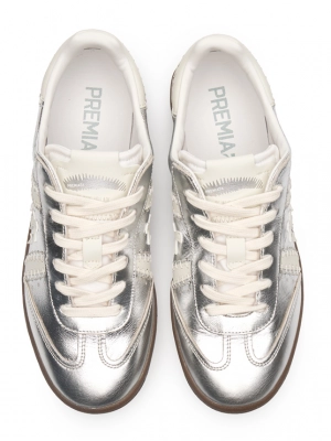 Кеды в серебристом цвете со вставками и задником белого цвета Premiata Bonnied 7031