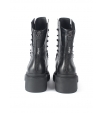 Черные кожаные ботинки Ash Madness в байкерском стиле декорированные шнуровкой и молнией сзади