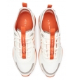 Кроссовки белого цвета с оранжевыми вставками Armani Exchange