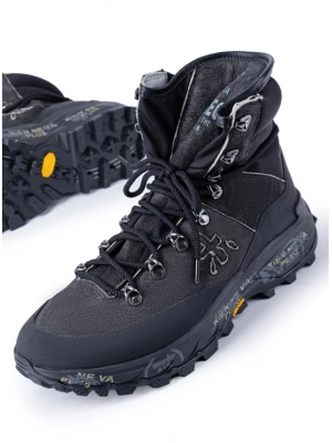 Ботинки Premiata Midtreck 282 в черном цвете на высокой шнуровке на подошве Vibram Ботинки Premiata Midtreck 282 в черном цвете на высокой шнуровке на подошве Vibram
