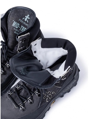 Ботинки Premiata Midtreck 282 в черном цвете на высокой шнуровке на подошве Vibram Ботинки Premiata Midtreck 282 в черном цвете на высокой шнуровке на подошве Vibram