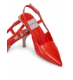 Мюли красного цвета на среднем каблуке Premiata