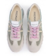 Комбинированные кроссовки с прозрачной вставкой и розовыми шнурками  Premiata Johnlow 6218