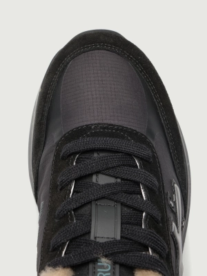 Женские кроссовки Premiata MOERUN 7795M черного цвета утепленные натуральным мехом