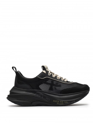 Кроссовки в черном цвете Premiata HILL8240 на рельефной подошве