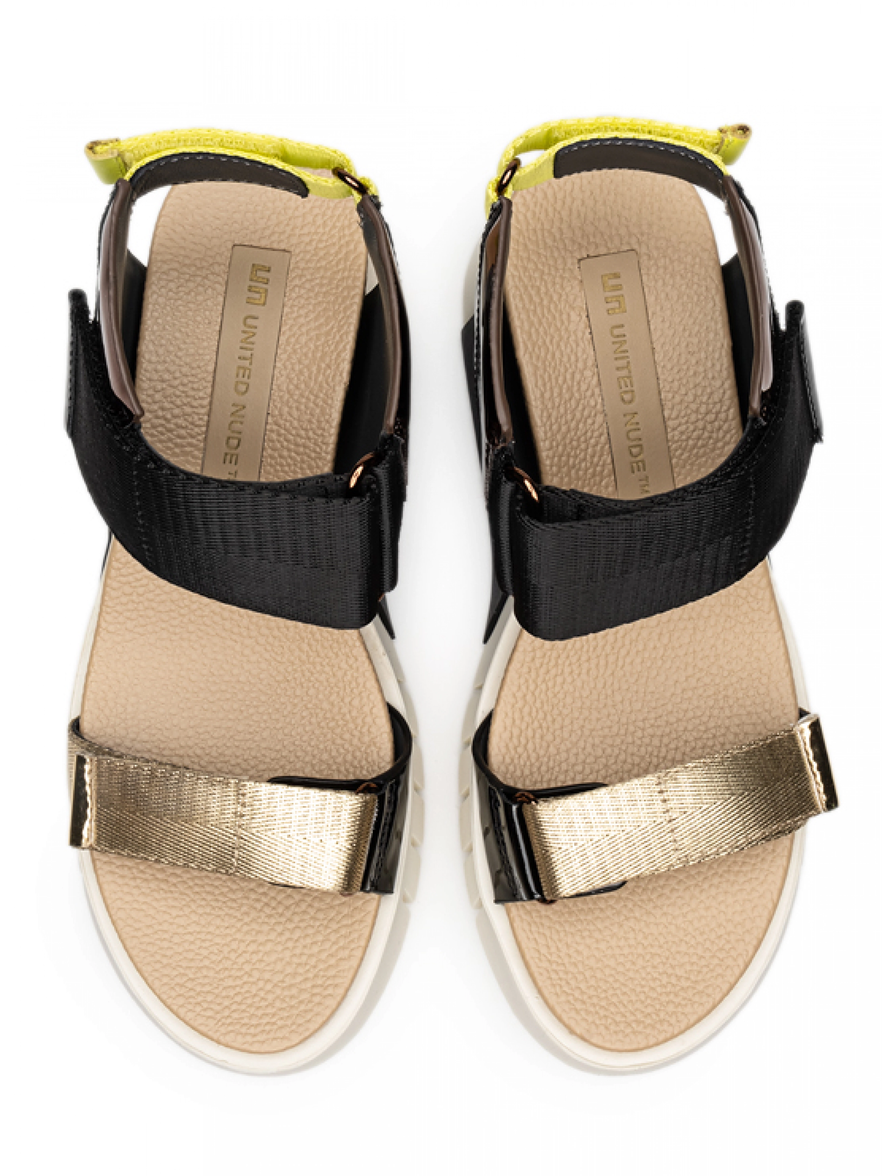 Сандалии в комбинированном цвете на массивной подошве United