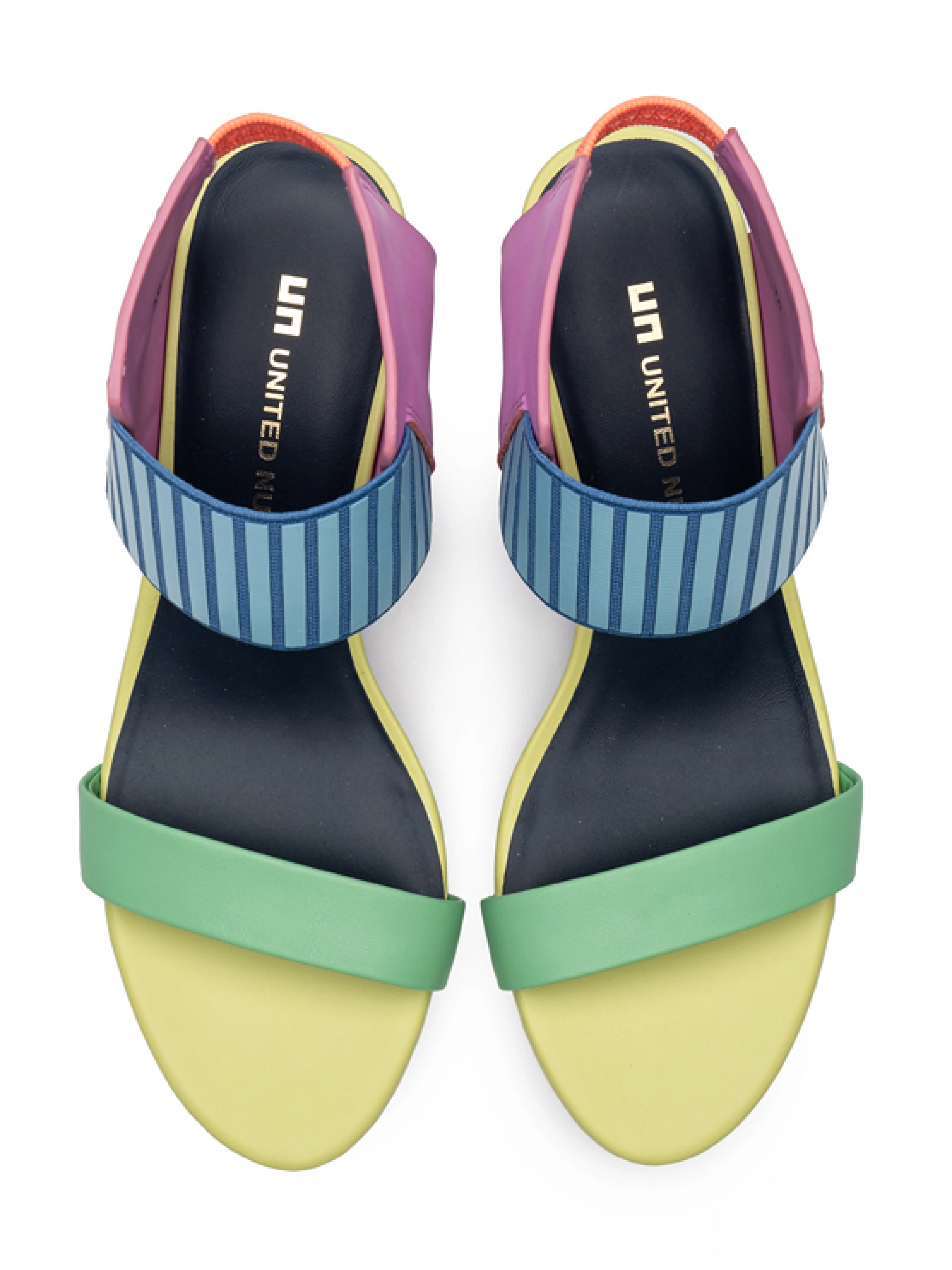 Комбинированные босоножки United Nude в яркой расцветке