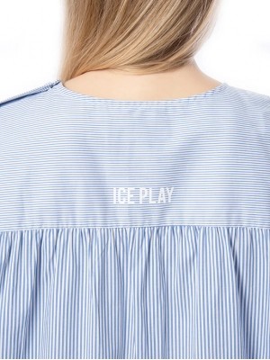 Платье в голубом цвете Ice Play в голубом цвете свободного кроя с удлинением сзади
