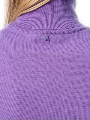 Гольф Patrizia Pepe в фиолетовом цвете прямого кроя с высоким горлом