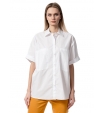 Белая блуза свободного кроя с короткими рукавами Patrizia Pepe
