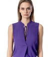 Фиолетовая блуза без рукавов Patrizia Pepe