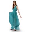 Легкое вискозное платье в пол бирюзового цвета Patrizia Pepe