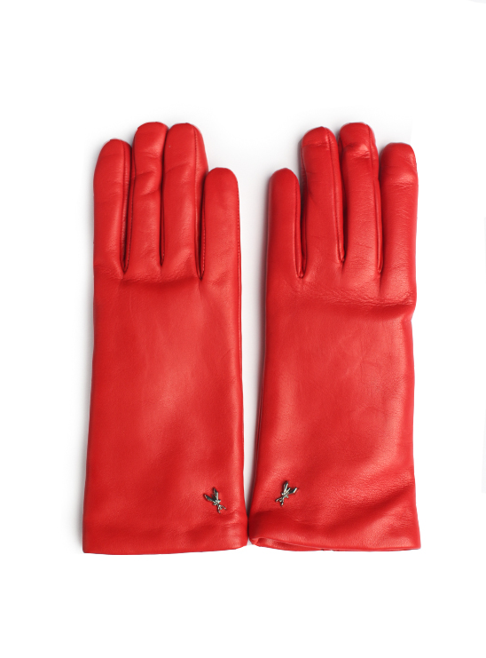 Красные перчатки из натуральной кожи Patrizia Pepe