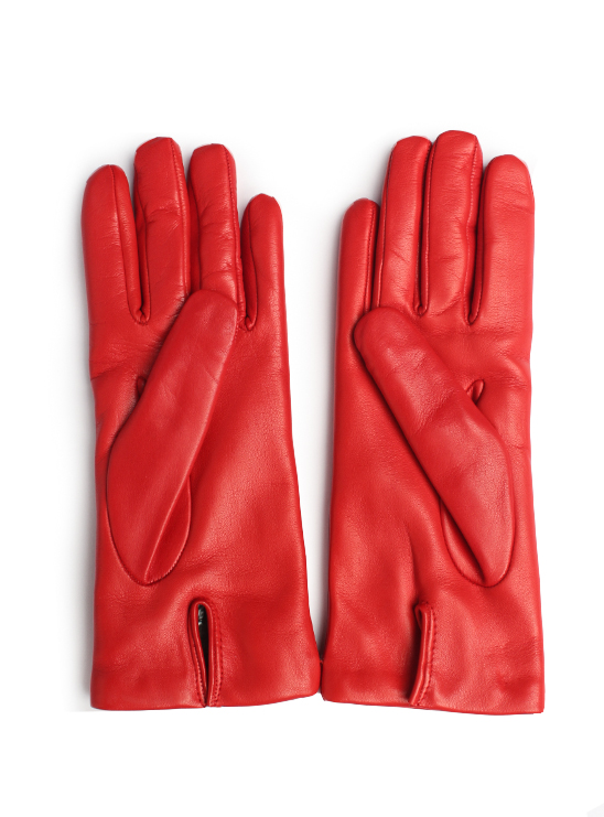 Красные перчатки из натуральной кожи Patrizia Pepe