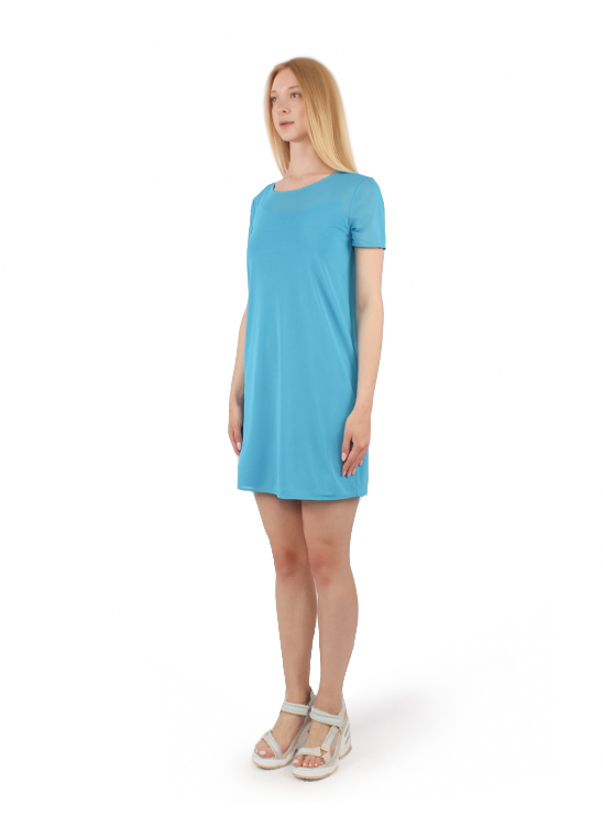 Платье мини голубого цвета  Armani Exchange