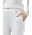 Белые брюки в рубчик из трикотажа Patrizia Pepe
