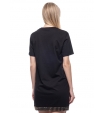 Платье-футболка черного цвета с надписью на груди Patrizia Pepe