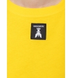 Футболка в желтом цвете из хлопка с нашивкой лого бренда Patrizia Pepe