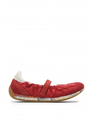 Premiata RINA8291 Балетки в красном цвете на молочной подошве