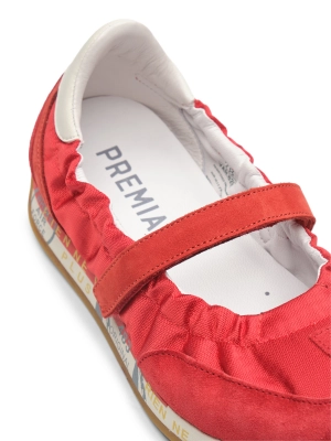 Premiata RINA8291 Балетки в красном цвете на молочной подошве