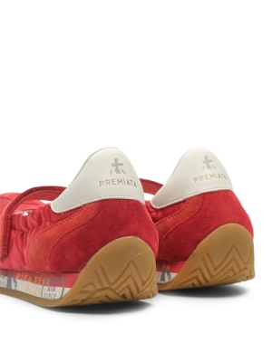 Premiata RINA8291 Балетки в красном цвете на молочной подошве