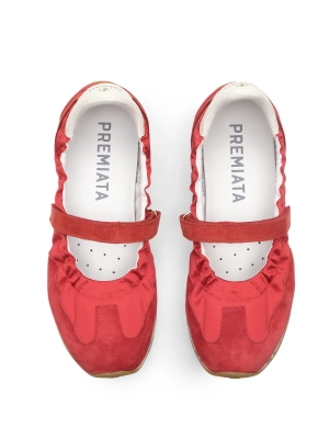 Premiata RINA8291 Балетки в красном цвете на молочной подошве