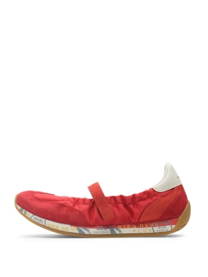 Premiata RINA8291 Балетки в красном цвете на молочной подошве