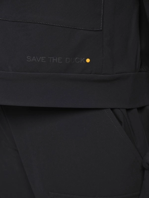 Куртка в черном цвете прямого кроя с накладными карманами Save The Duck