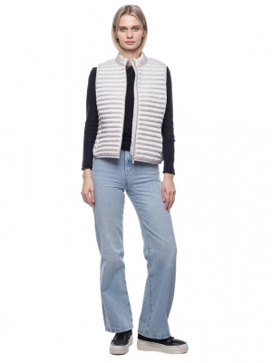 Утепленный жилет в перламутровом цвете на молнии Save The Duck