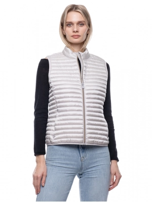 Утепленный жилет в перламутровом цвете на молнии Save The Duck