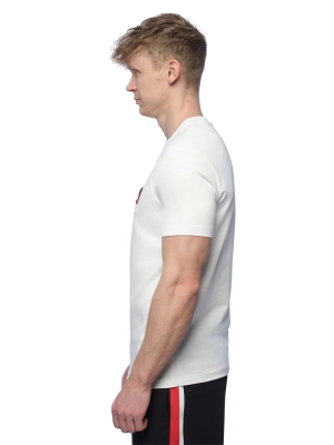 Мужская футболка молочного цвета приталенного кроя Armani Exchange